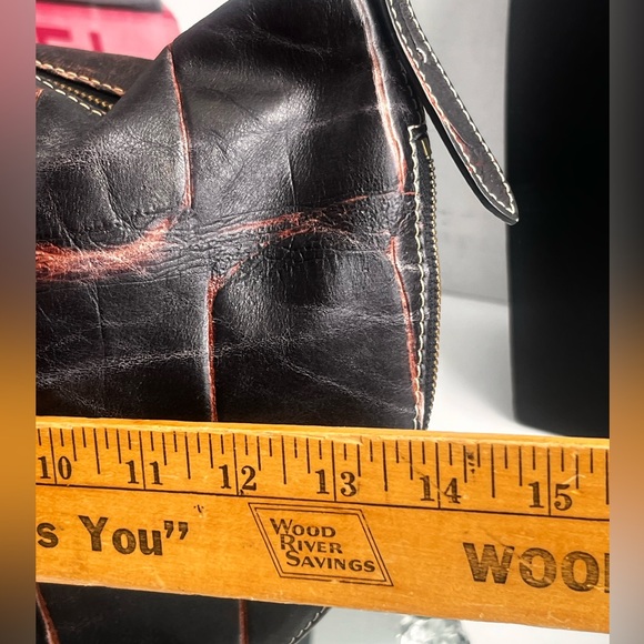 Dooney & Bourke burgundy Leather shoulder Bag - Picture 12 of 13